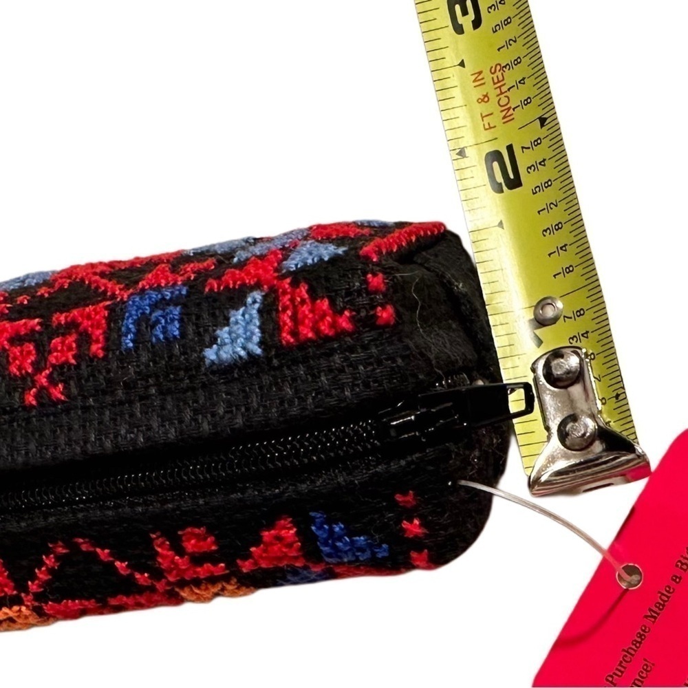 Tatreez Zip Coin & Pencil/Makeup Pouch Embroidered Set Palestinian Handmade NEW - Picture 6 of 12